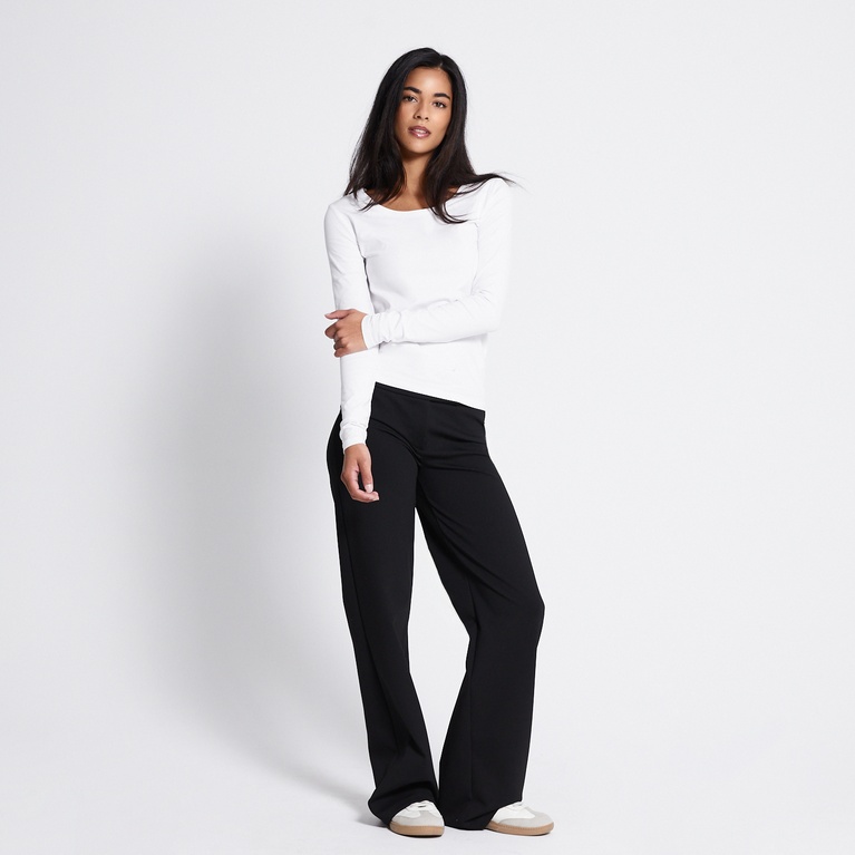 Basic long sleeve top "Fredrika" White